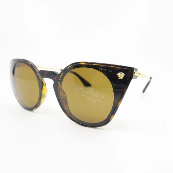 Versace Mod. 4410 108/83 60mm Havana-Brown Polarized New Woman's Eyeglasses. - Picture 4 of 8